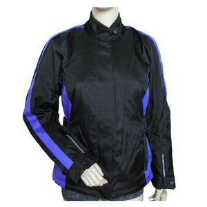 Ladies Contoured Textile Jacket with Colored Accent Sides Reflective Piping